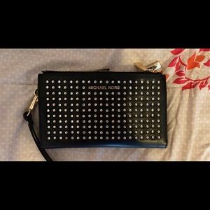 Black Michael Kors Studded Wallet